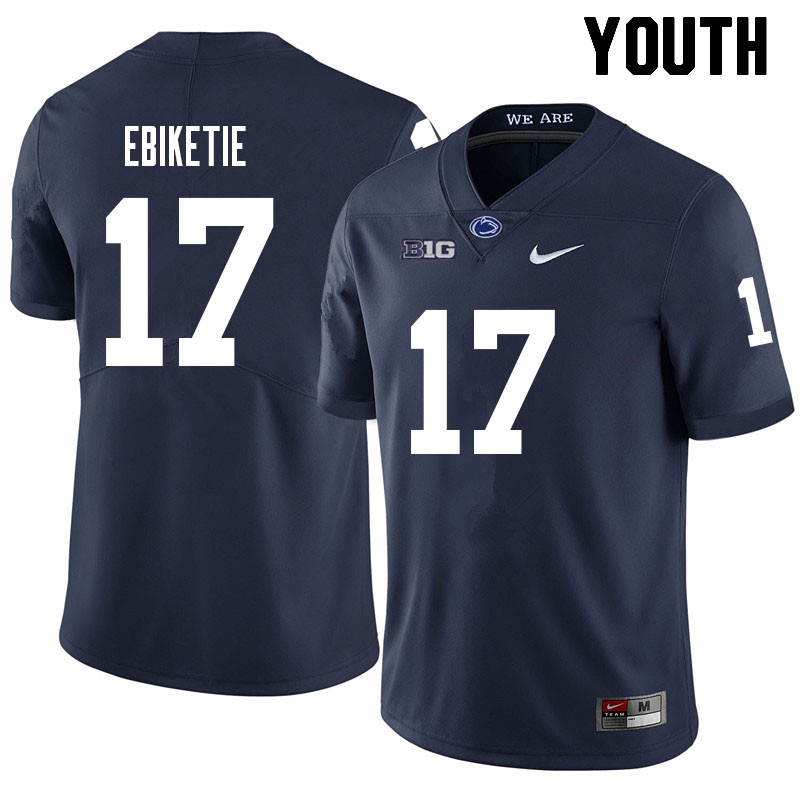 Youth #17 Arnold Ebiketie Penn State Nittany Lions College Football Jerseys Sale-Navy